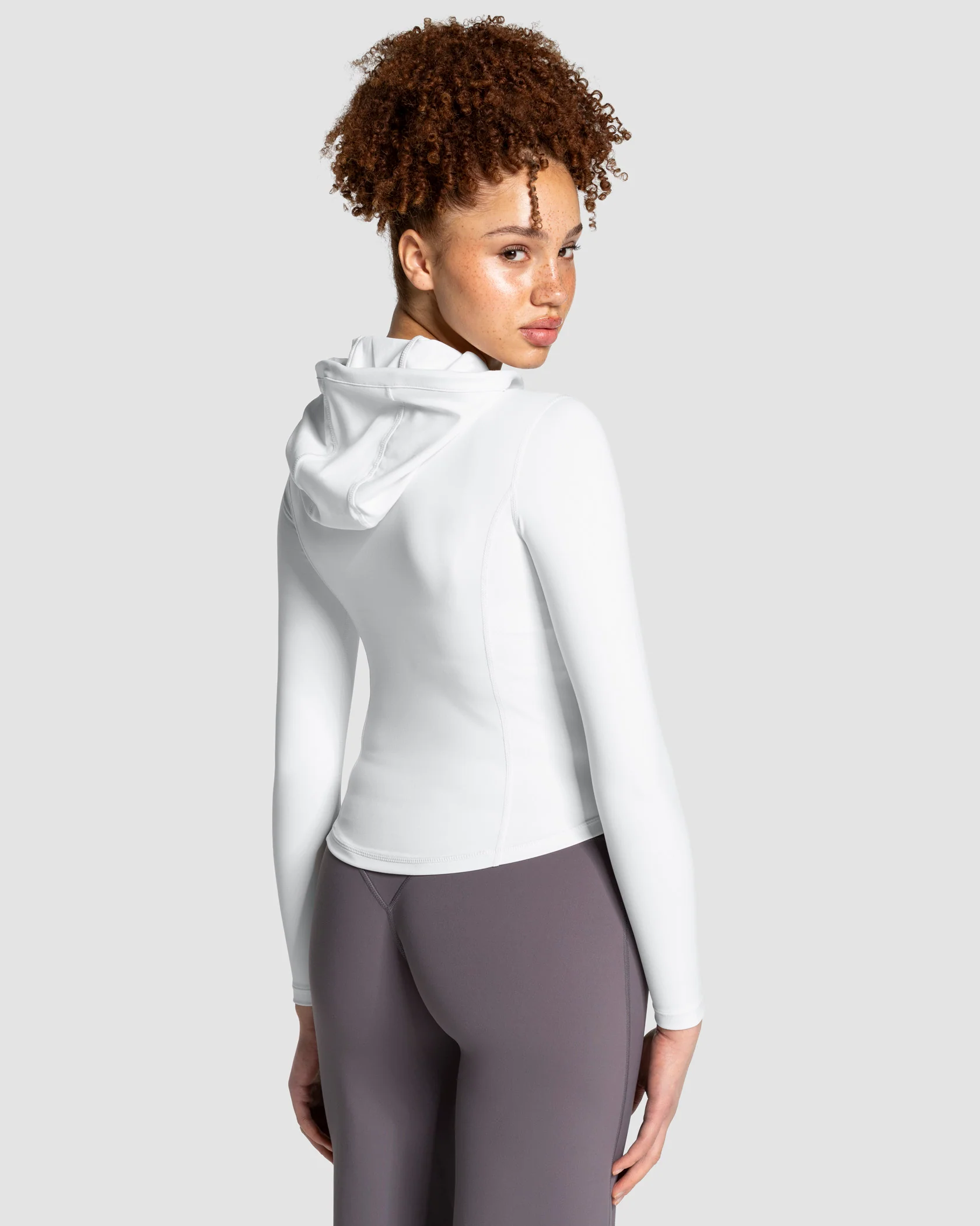 Allrounder Shaping Hooded Zip Jacke "Weiß - Gold" - Image 2