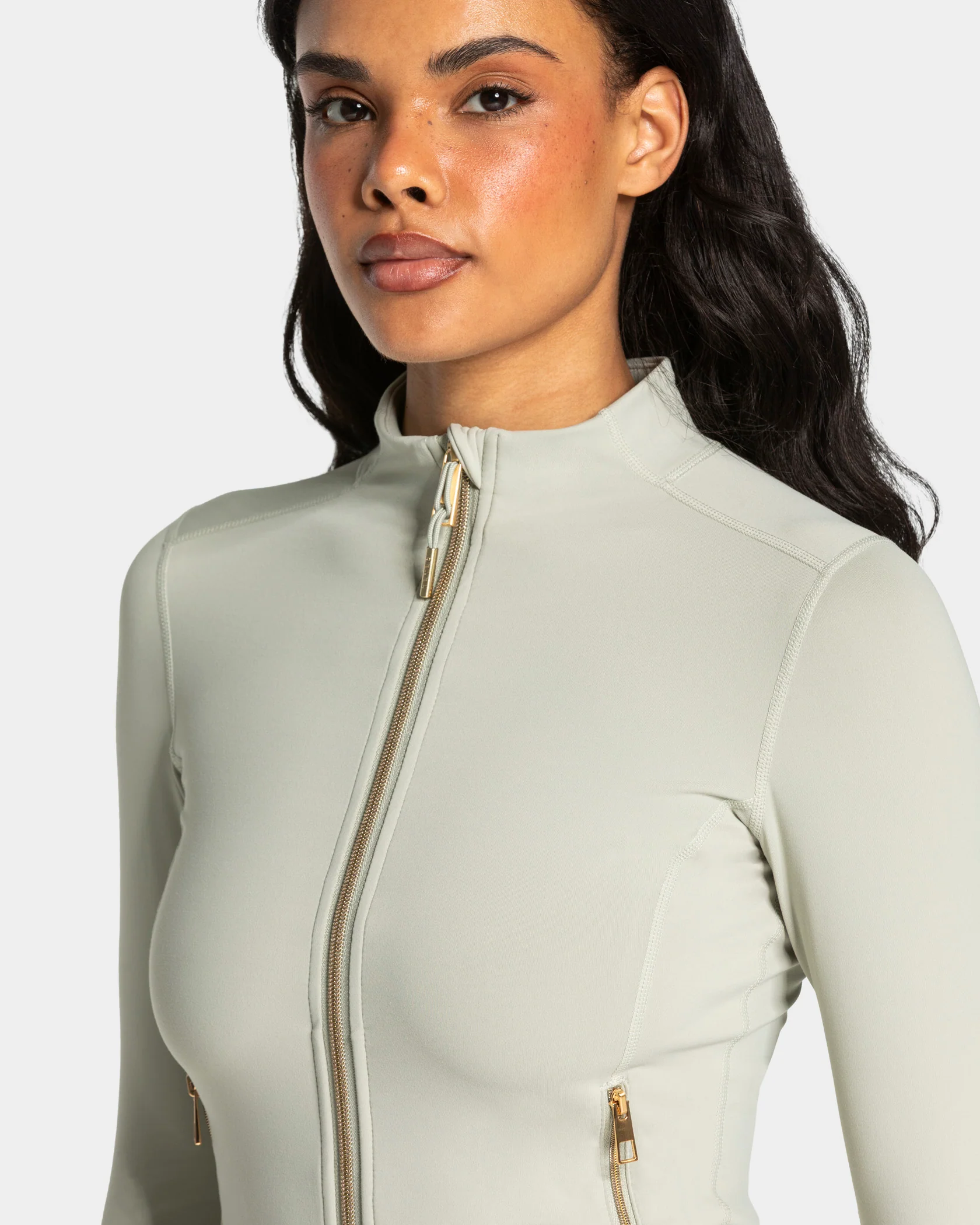 Allrounder Shaping Zip Jacke "Pistachio - Gold" - Image 4