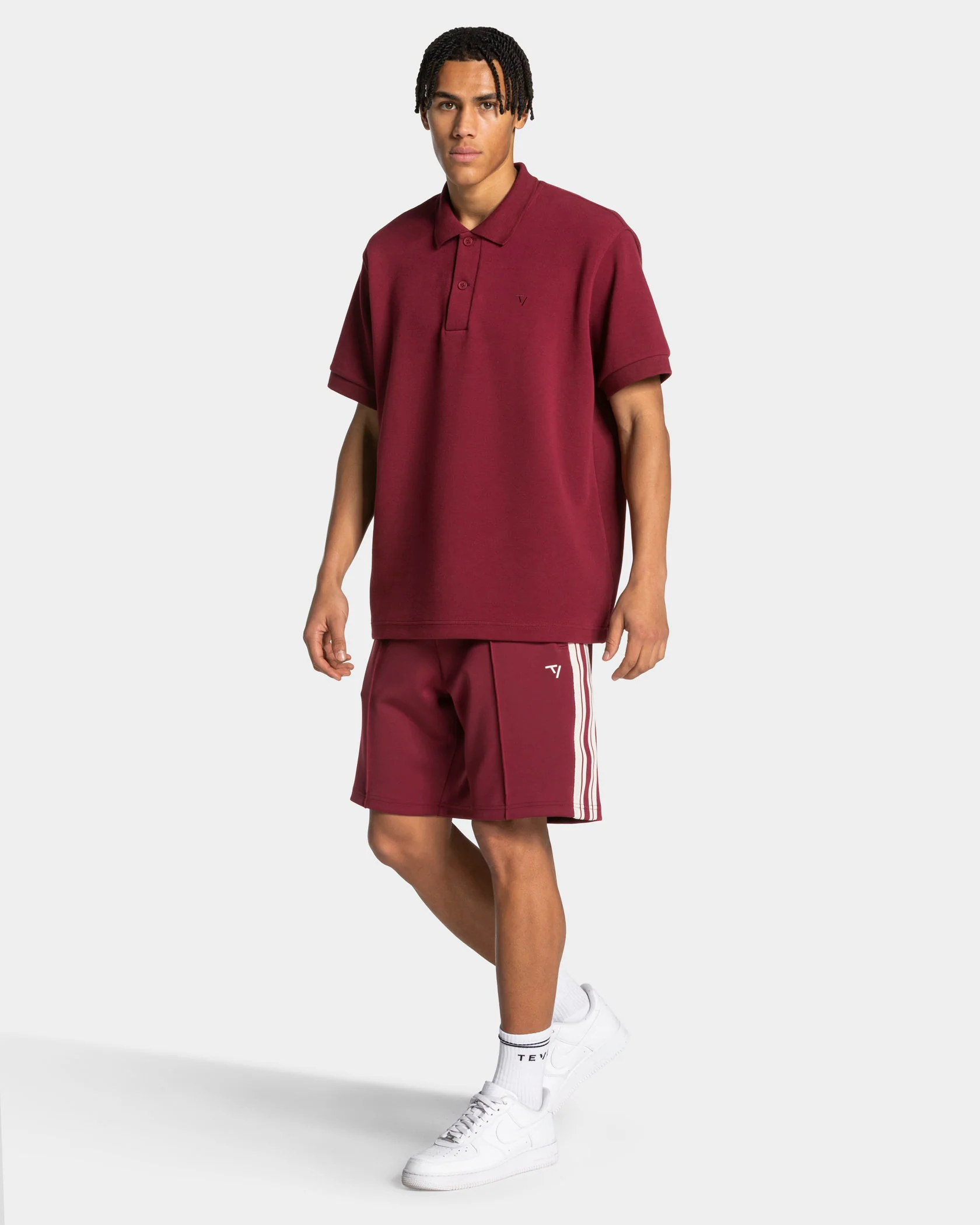 Club Oversized Polo "Weinrot" - Image 5