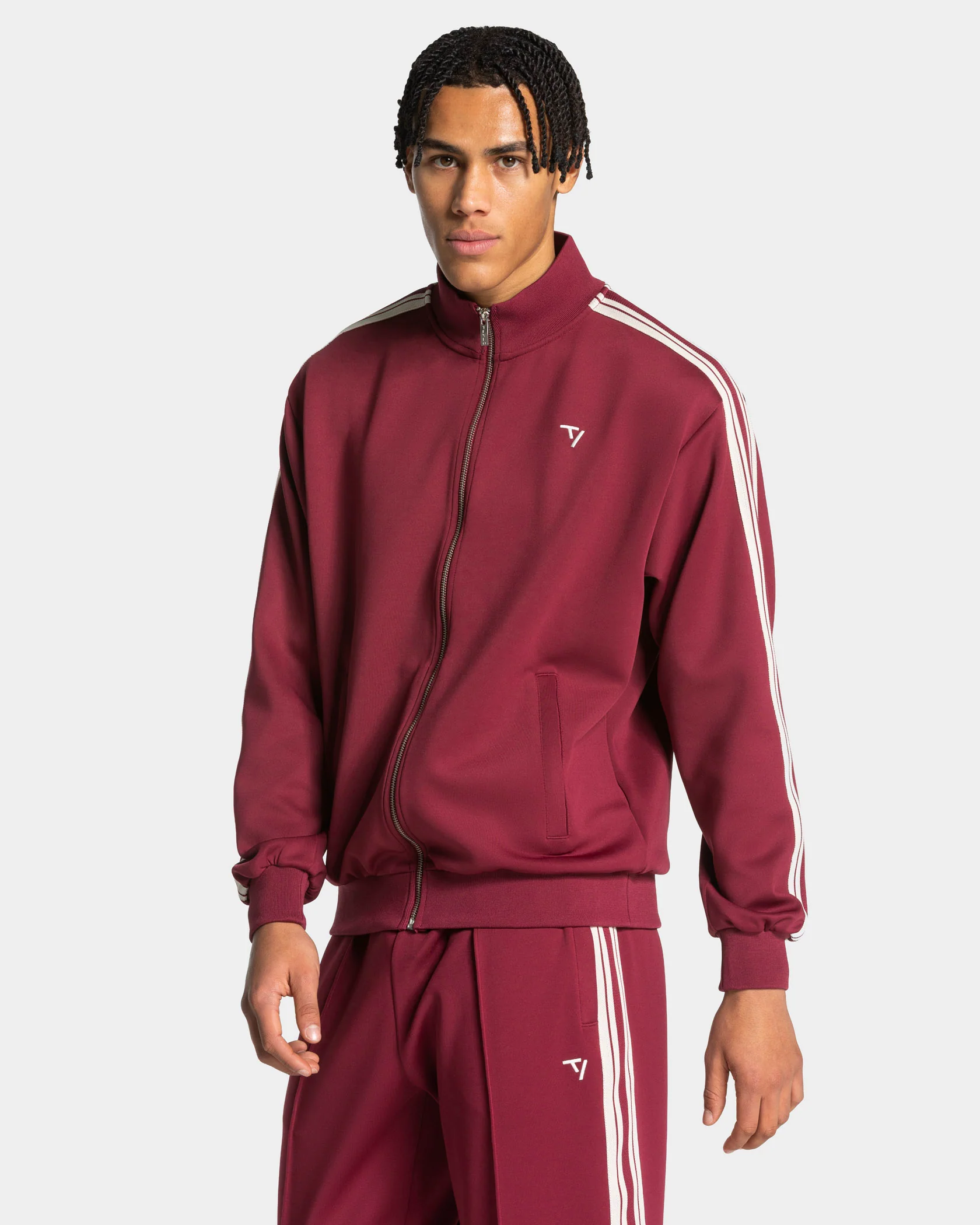 Club Zip Jacke "Weinrot"