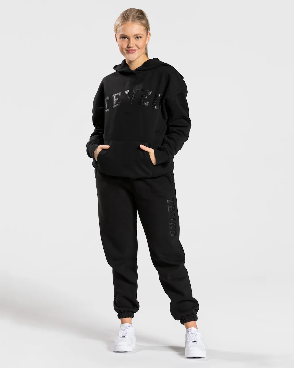 College Oversized Hoodie "Schwarz" - Image 3