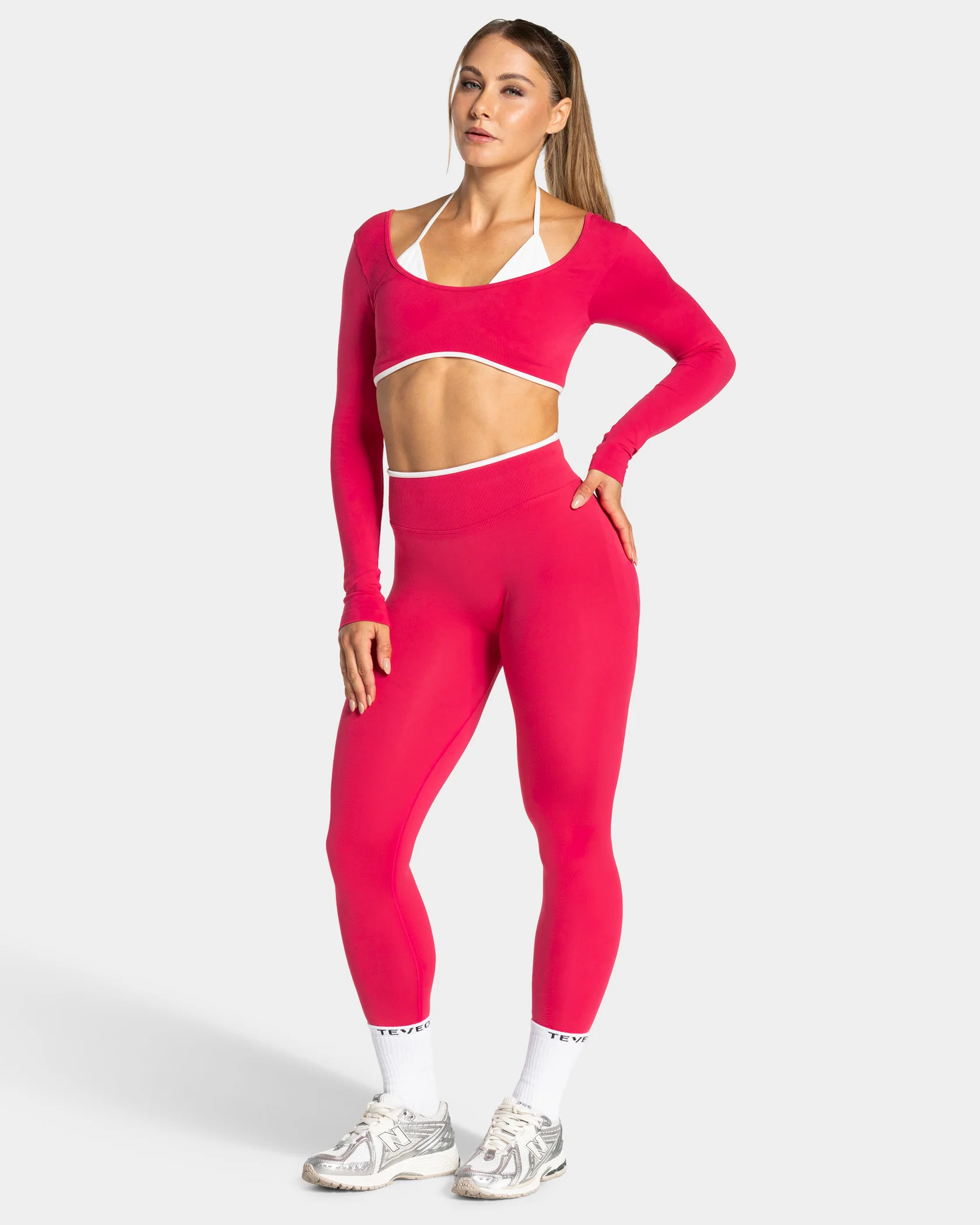 Contrastline Leggings "Berry" - Image 3