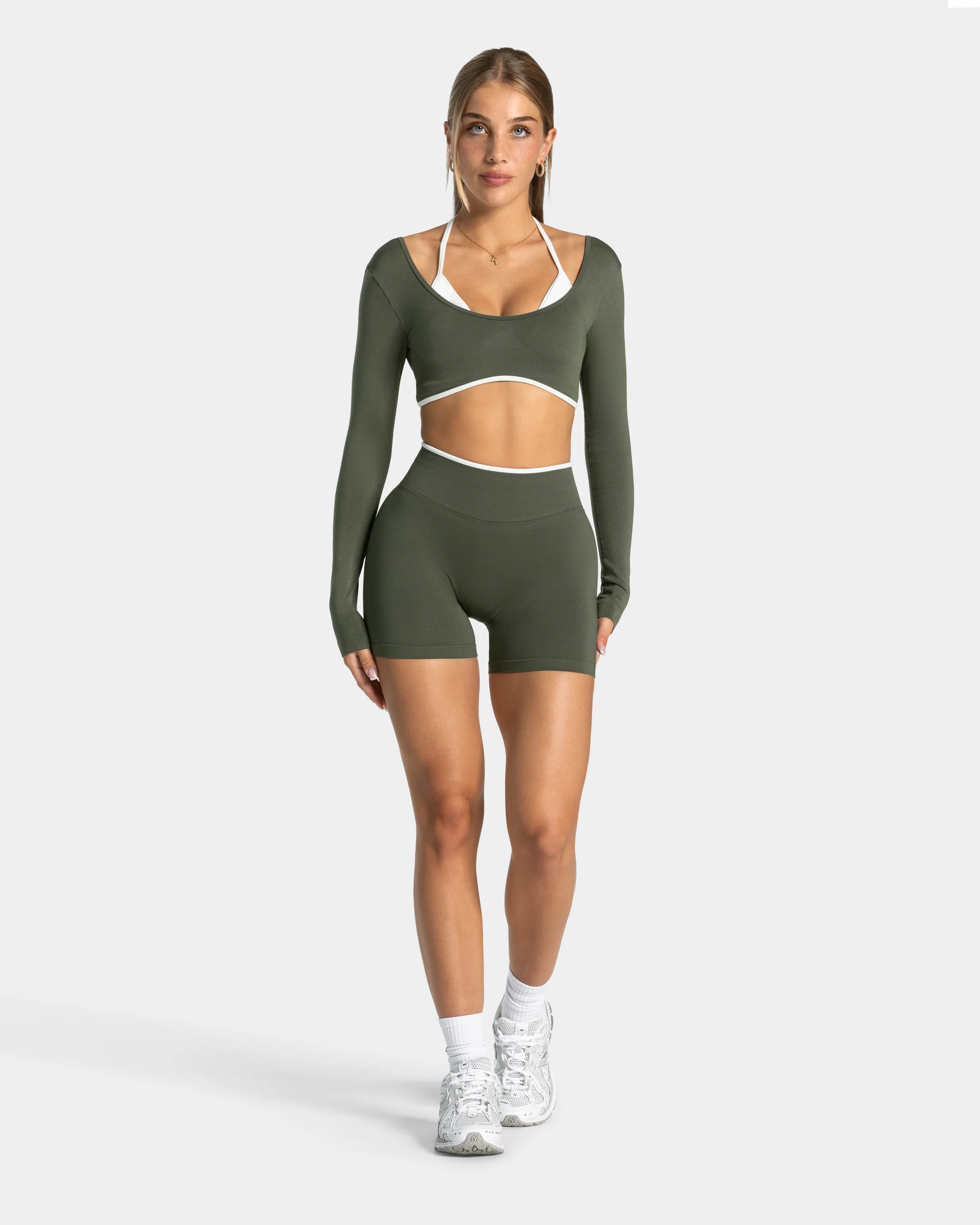 Contrastline Longsleeve "Khaki" - Image 3