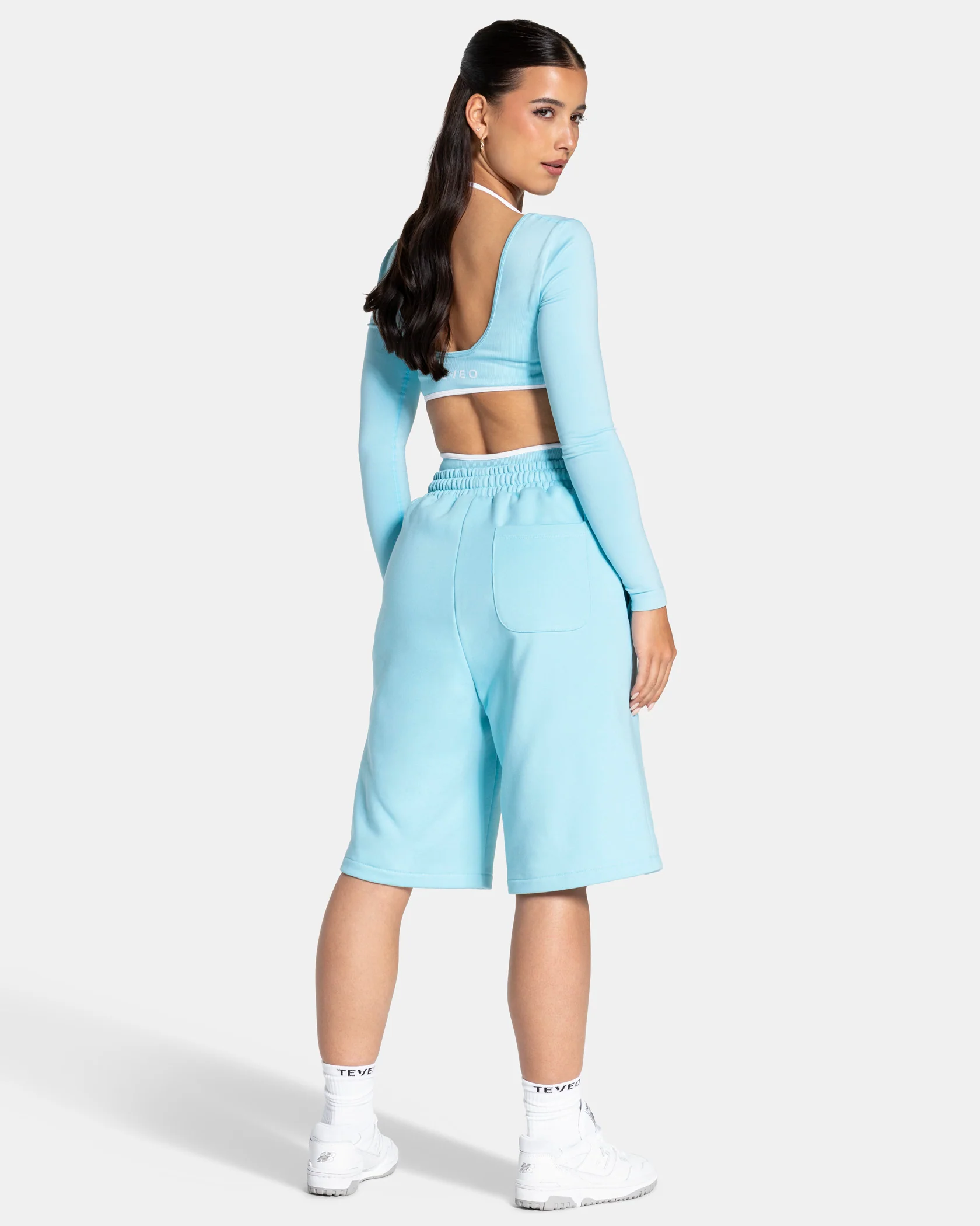 Contrastline Oversized Jorts "Arctic Blue" - Image 5