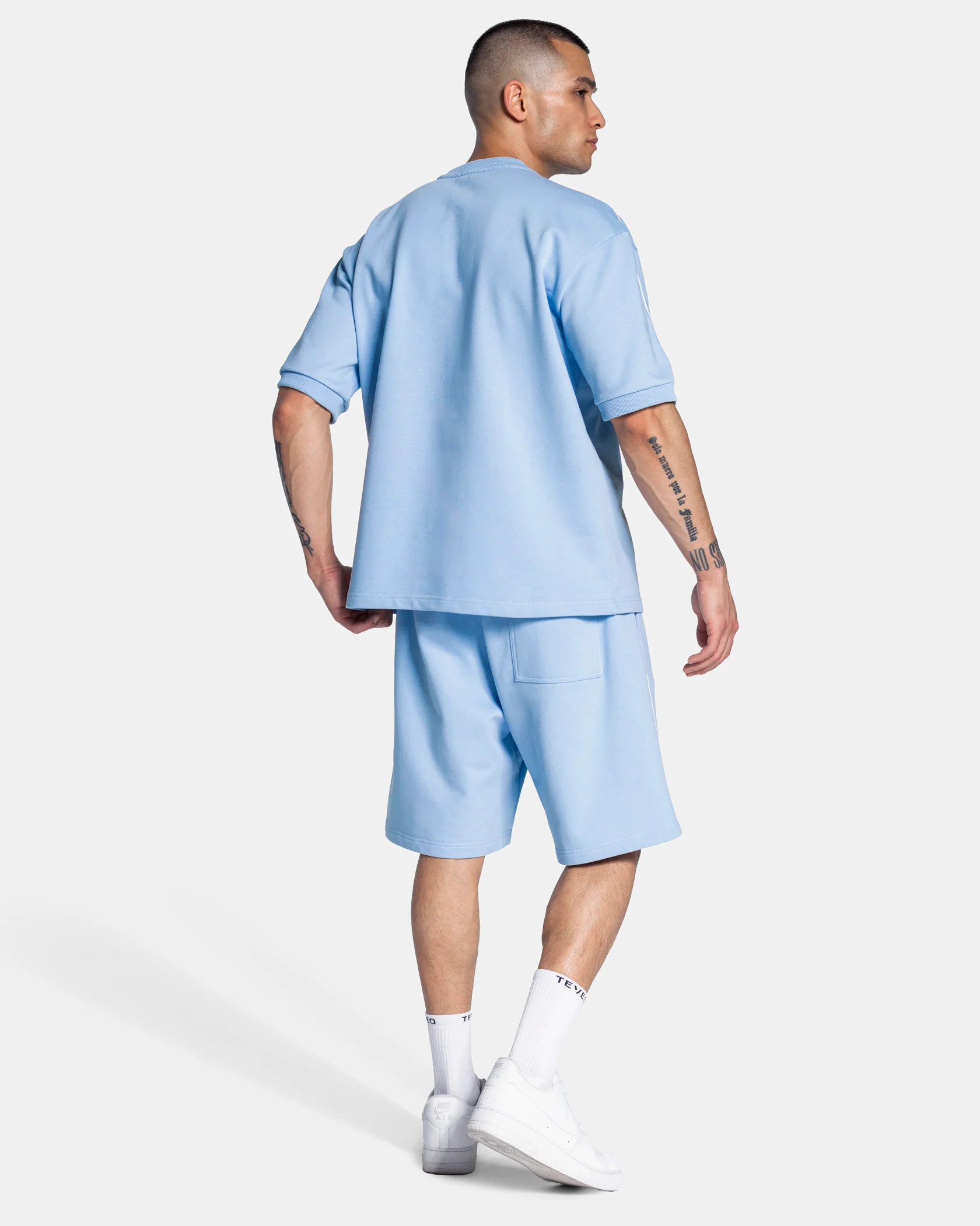 Contrastline Oversized T-Shirt "Babyblau" - Image 5