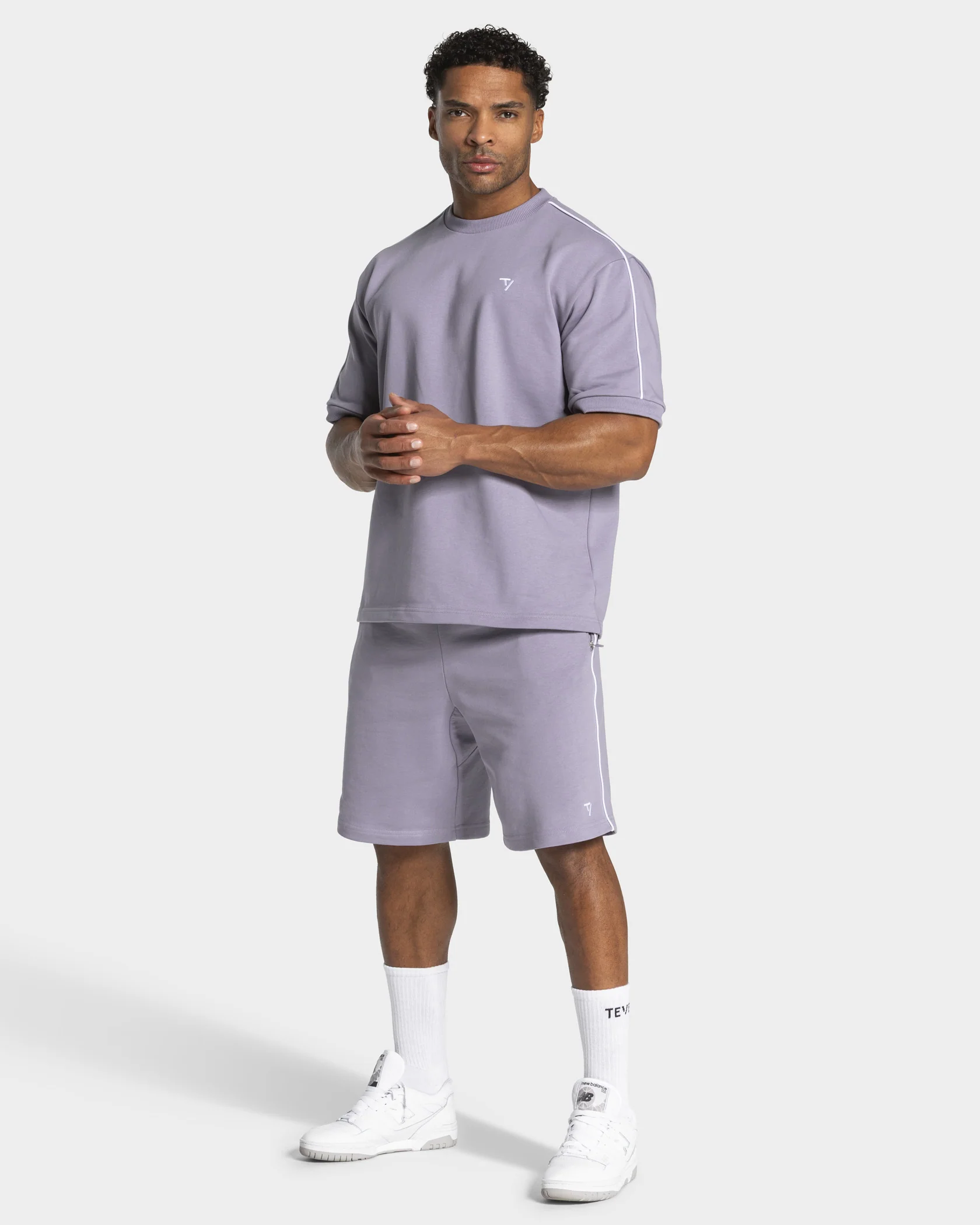 Contrastline Oversized T-Shirt "Lavendel" - Image 3