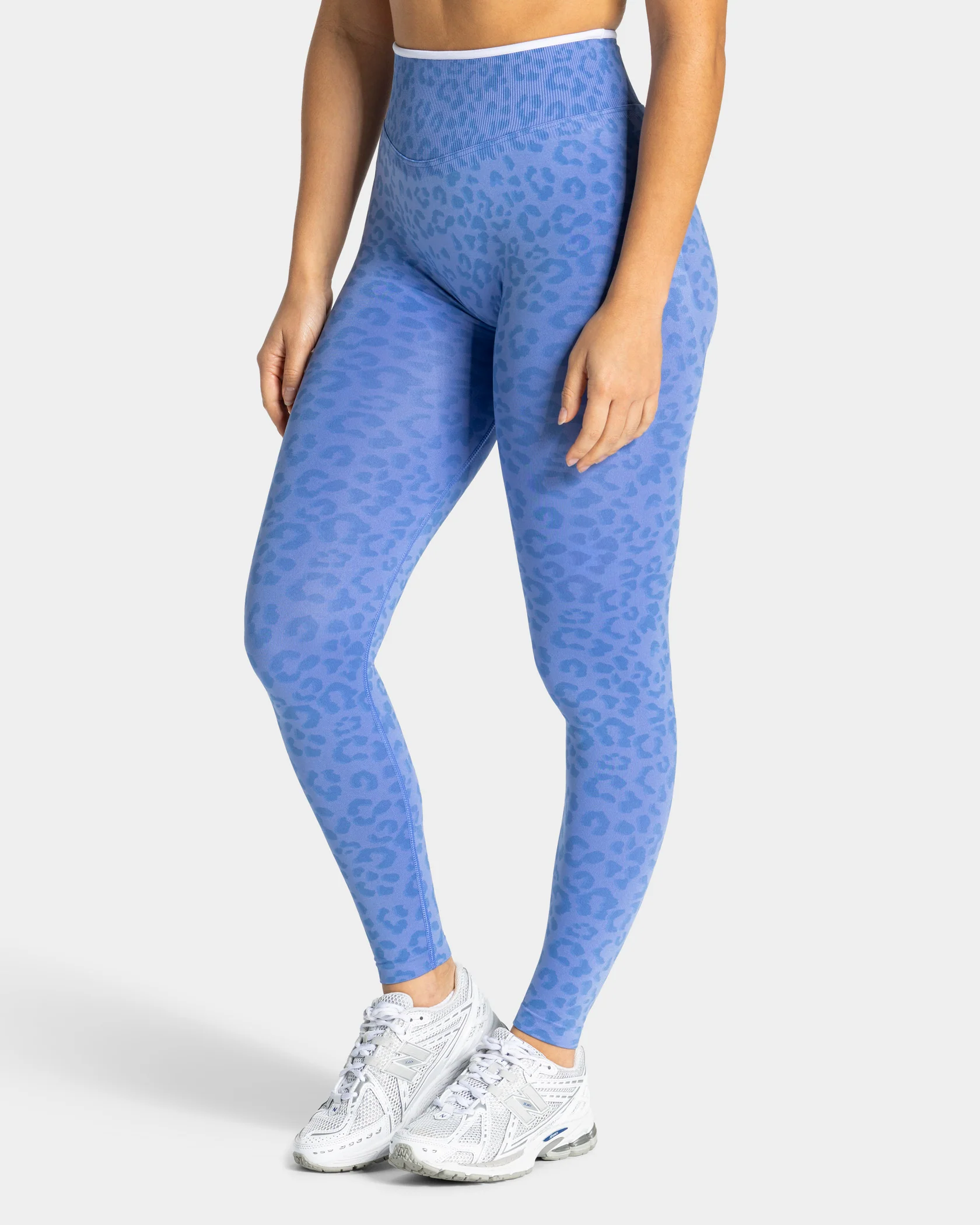 Contrastline Sculpt Scrunch Leggings "Leo Azure" - Image 2
