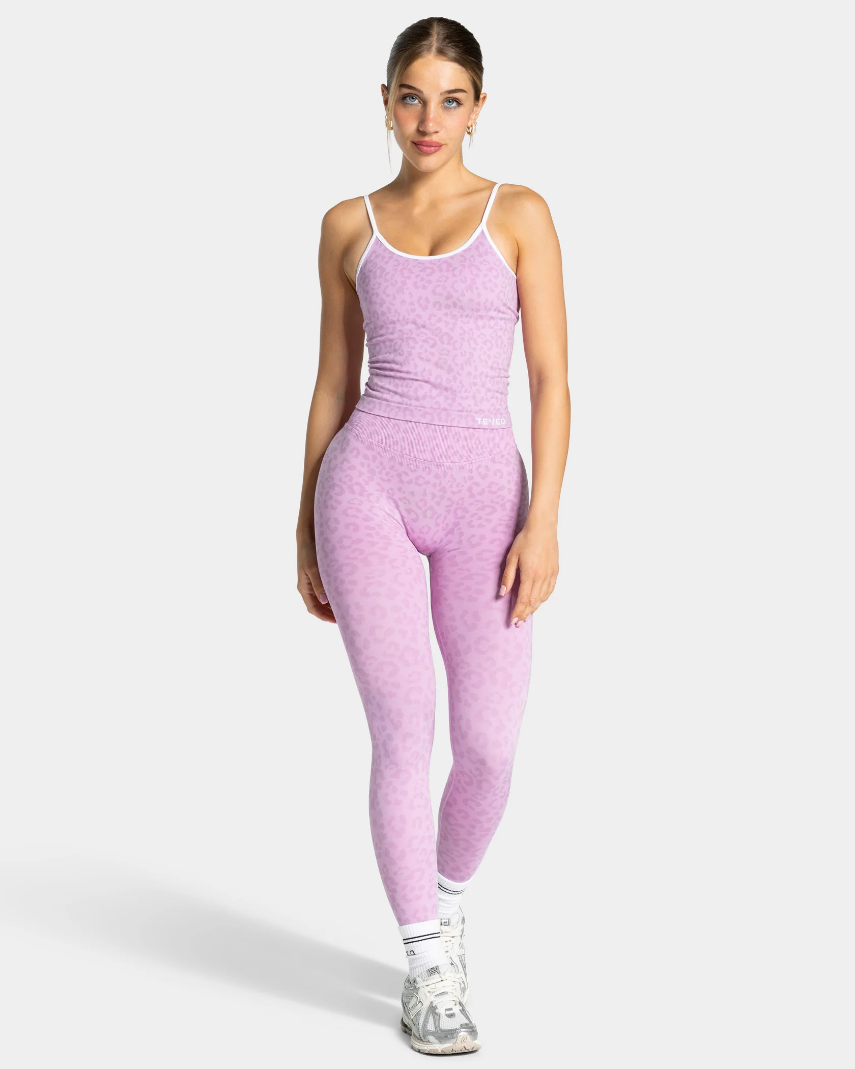 Contrastline Sculpt Scrunch Leggings "Leo Orchid" - Image 3