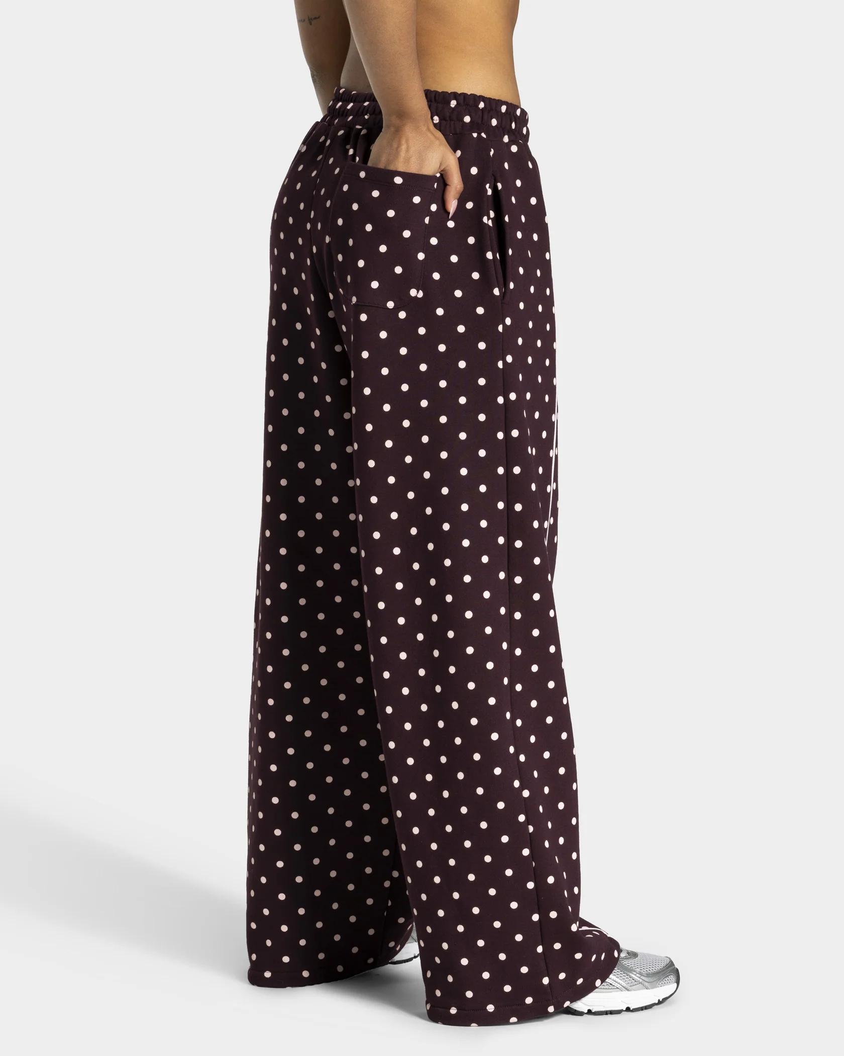 Contrastline Wide Leg Jogger "Polkadot Merlot" - Image 2