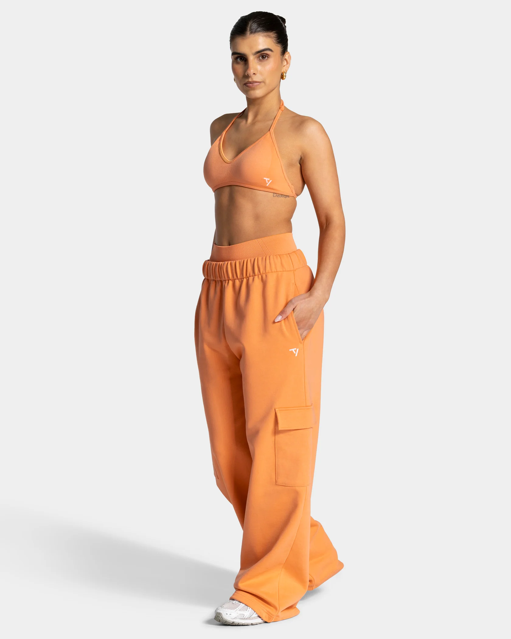 Lift Wide Leg Cargo Jogger "Apricot" - Image 3