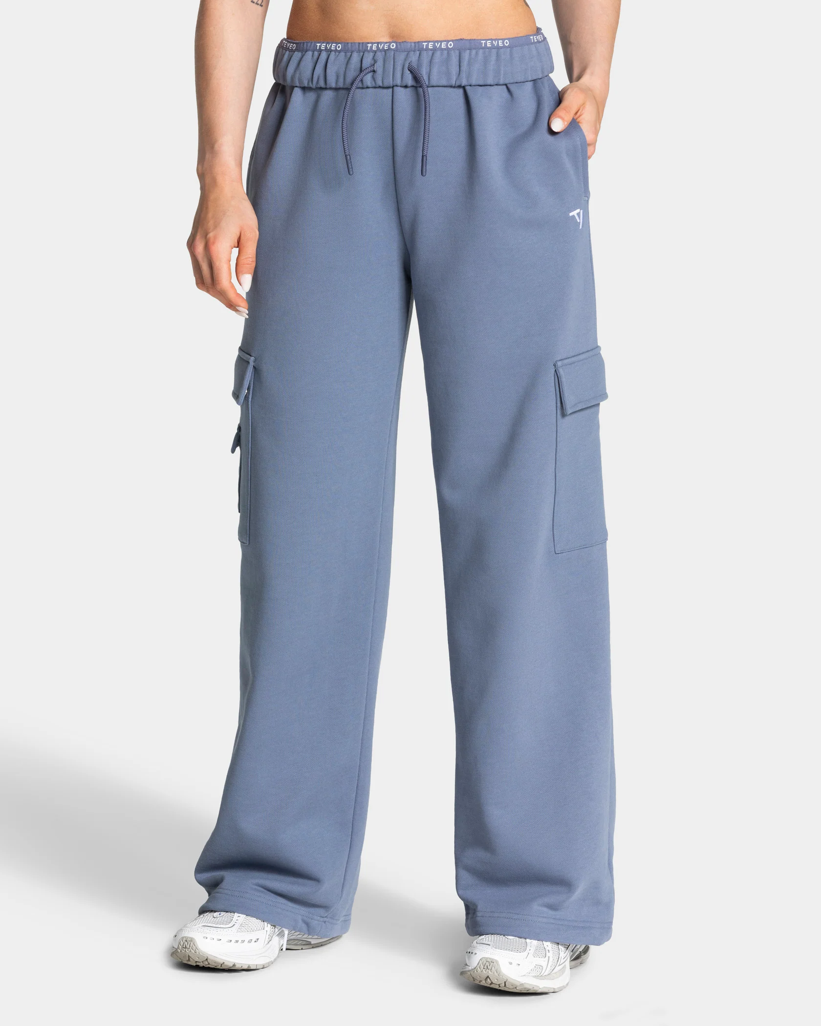 Lift Wide Leg Cargo Jogger "Stahlblau"