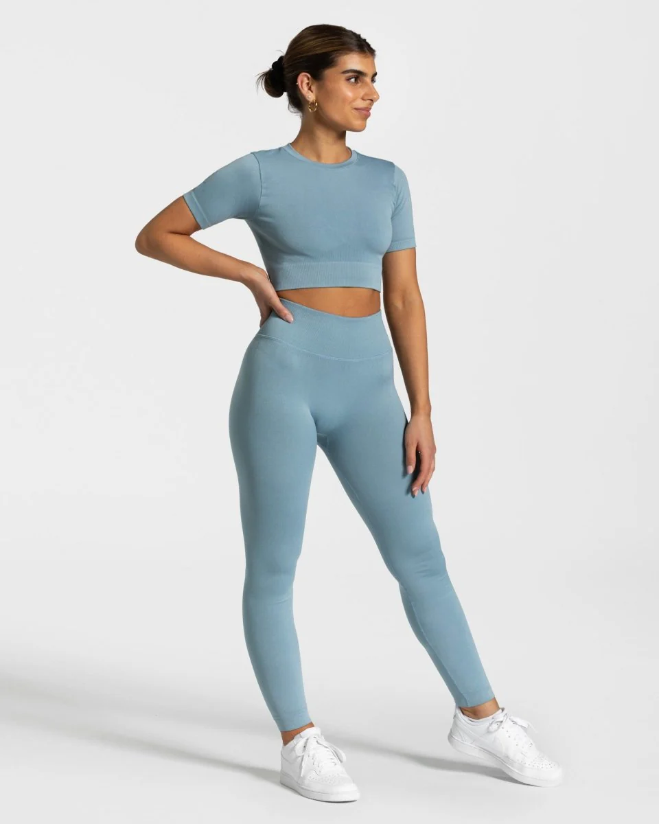 Sensation Crop Top "Stahlblau" - Image 3
