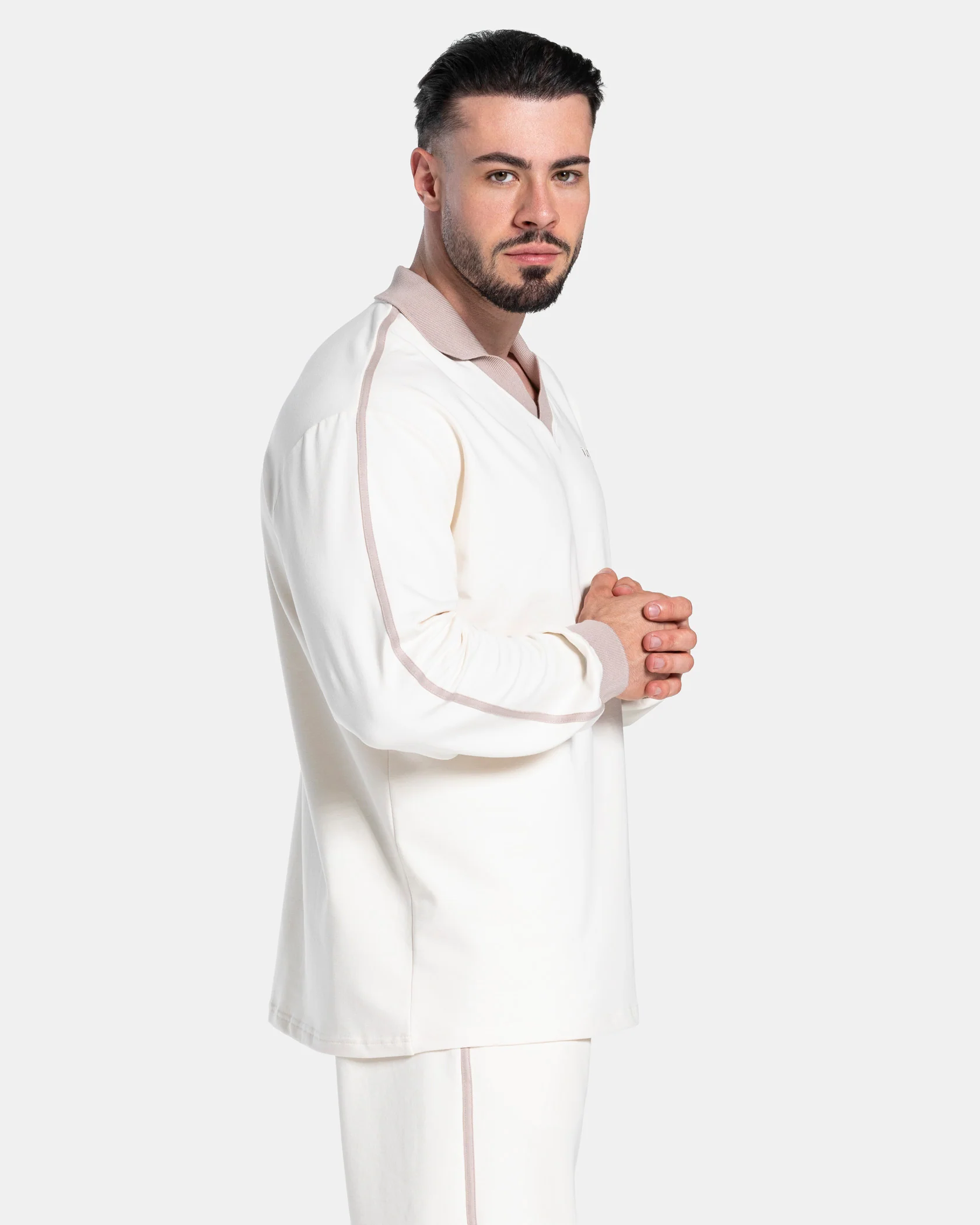 Soft Polo Longsleeve "Off White" - Image 2