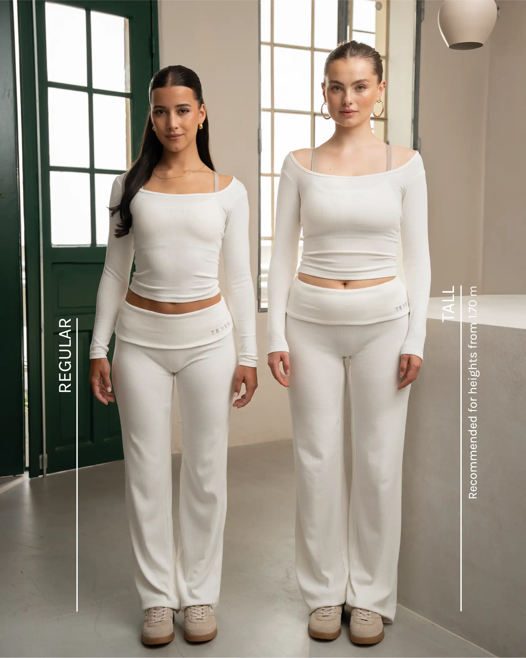 Soft Ribbed Foldover Straight Leg Pants Regular ''Pistachio'' - Image 2