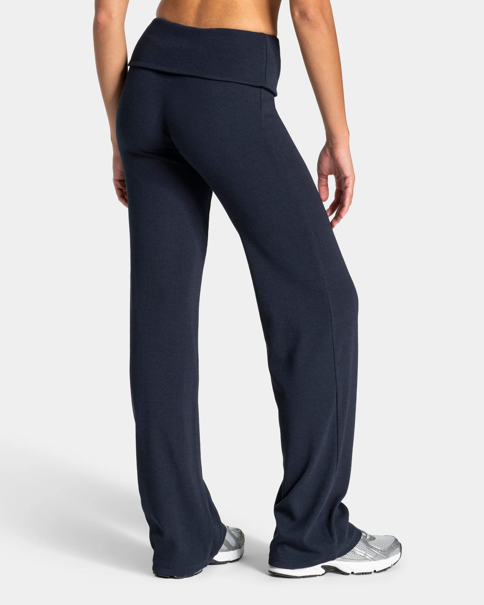 Soft Ribbed Foldover Straight Leg Pants Tall ''Midnight'' - Image 3
