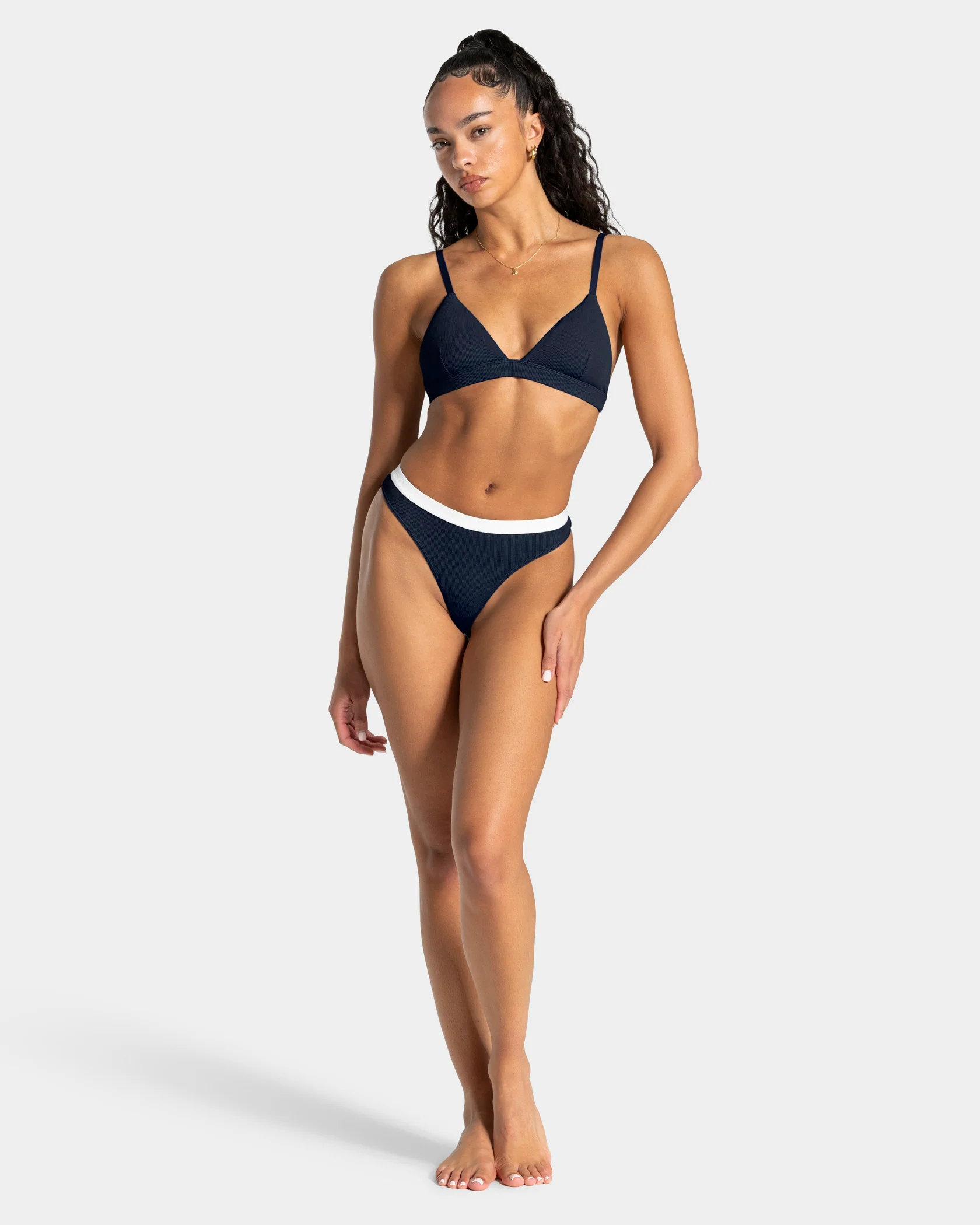 Soft Ribbed Tanga "Midnight" - Image 4