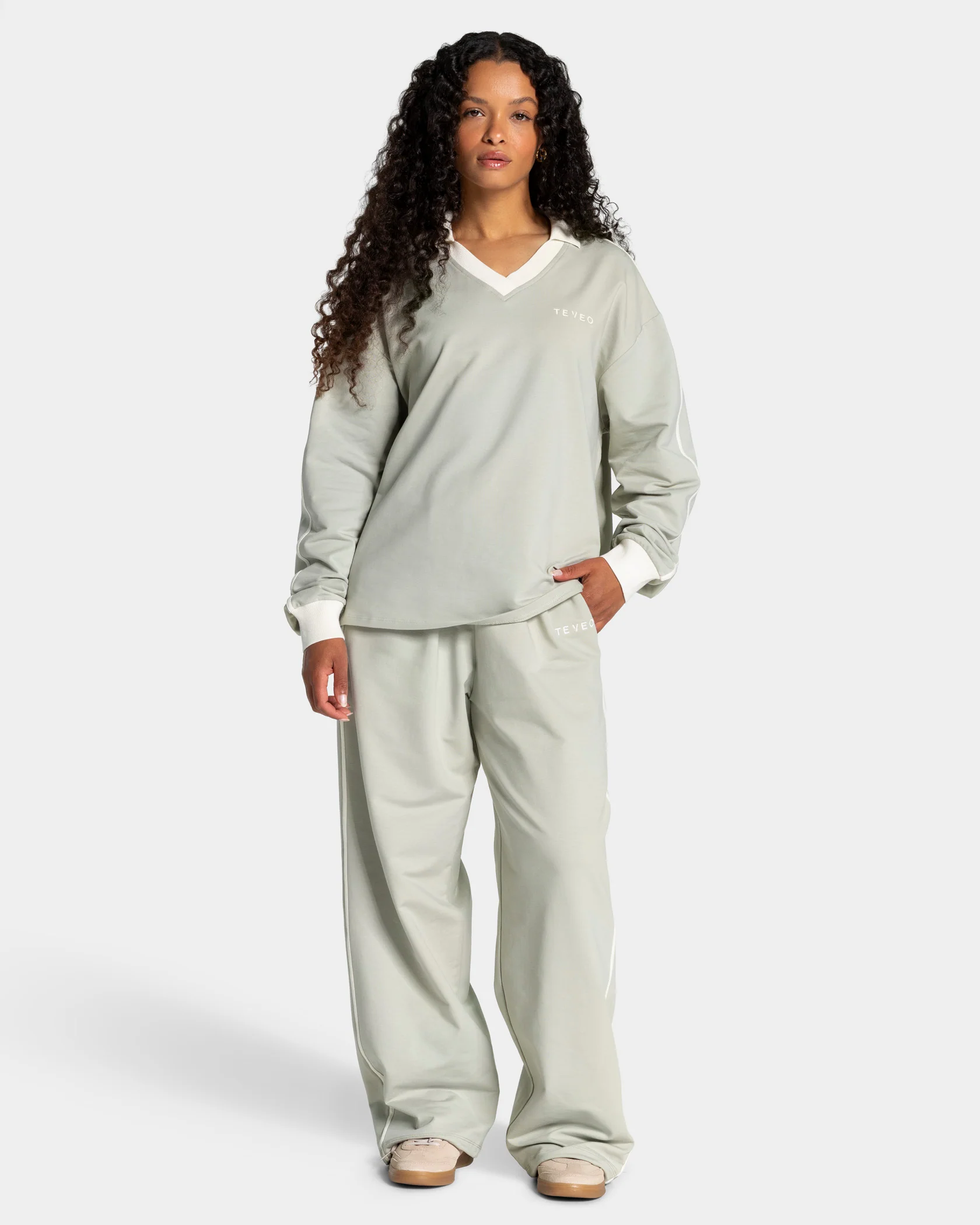 Soft Wide Leg Jogger Regular "Pistachio" - Image 3