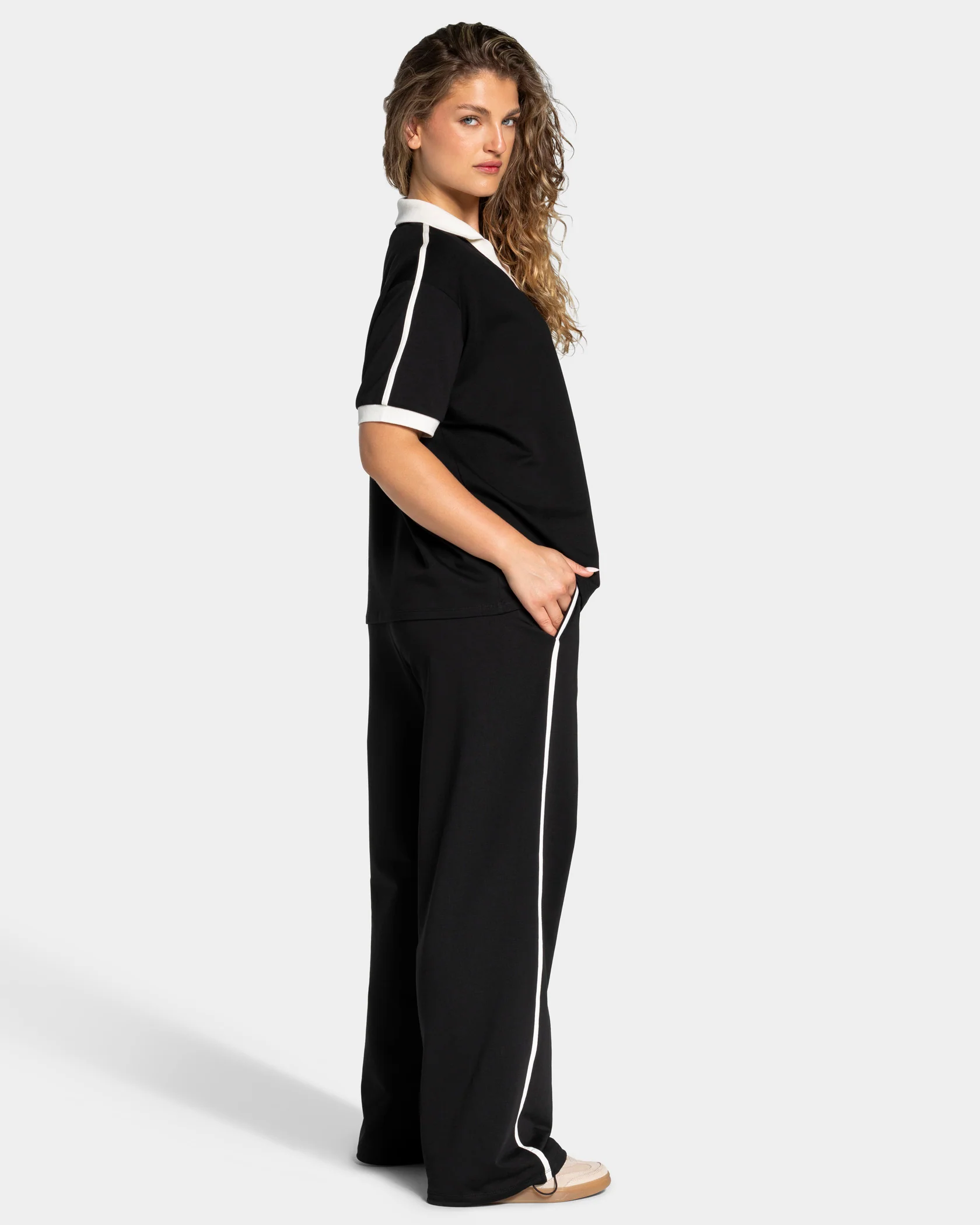 Soft Wide Leg Jogger Tall "Schwarz" - Image 5