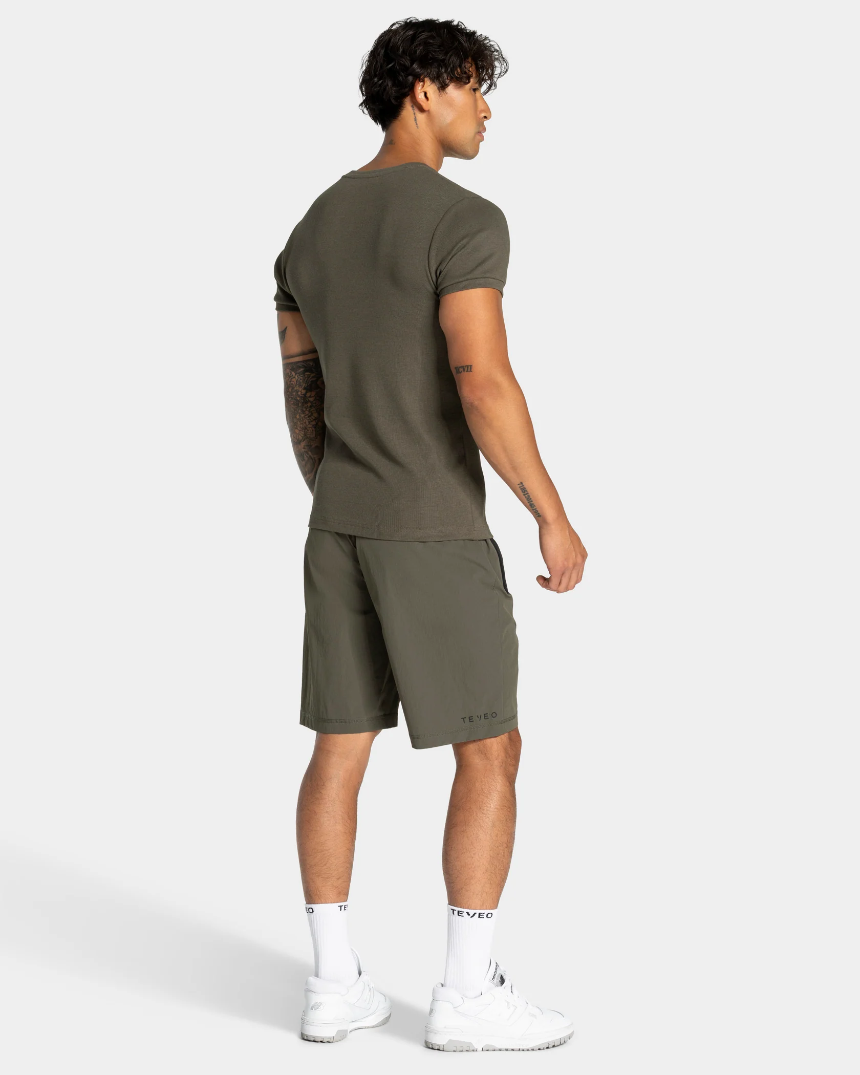 Workout Ribbed T-Shirt "Olive" - Image 5
