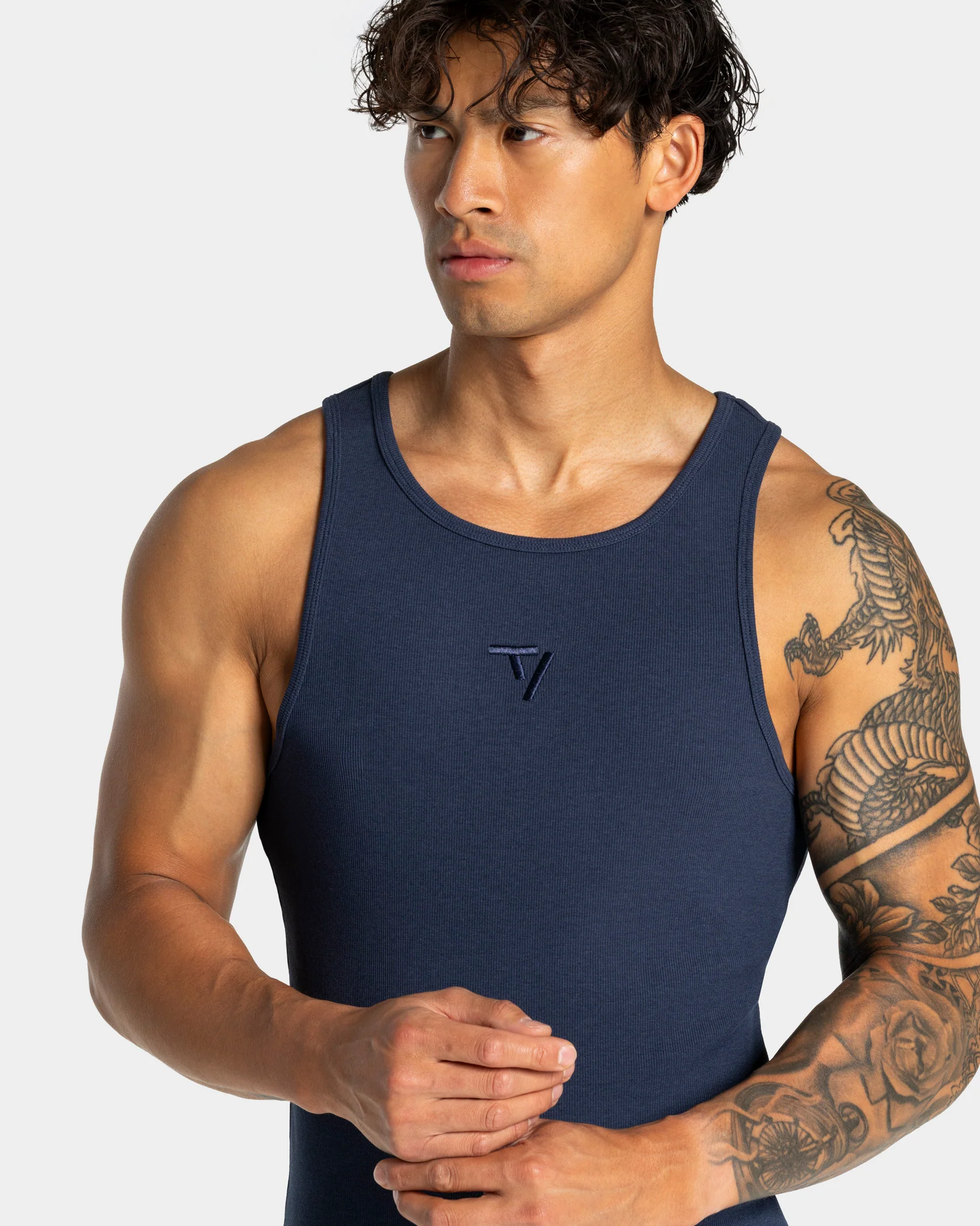 Workout Ribbed Tank "Midnight" - Image 4