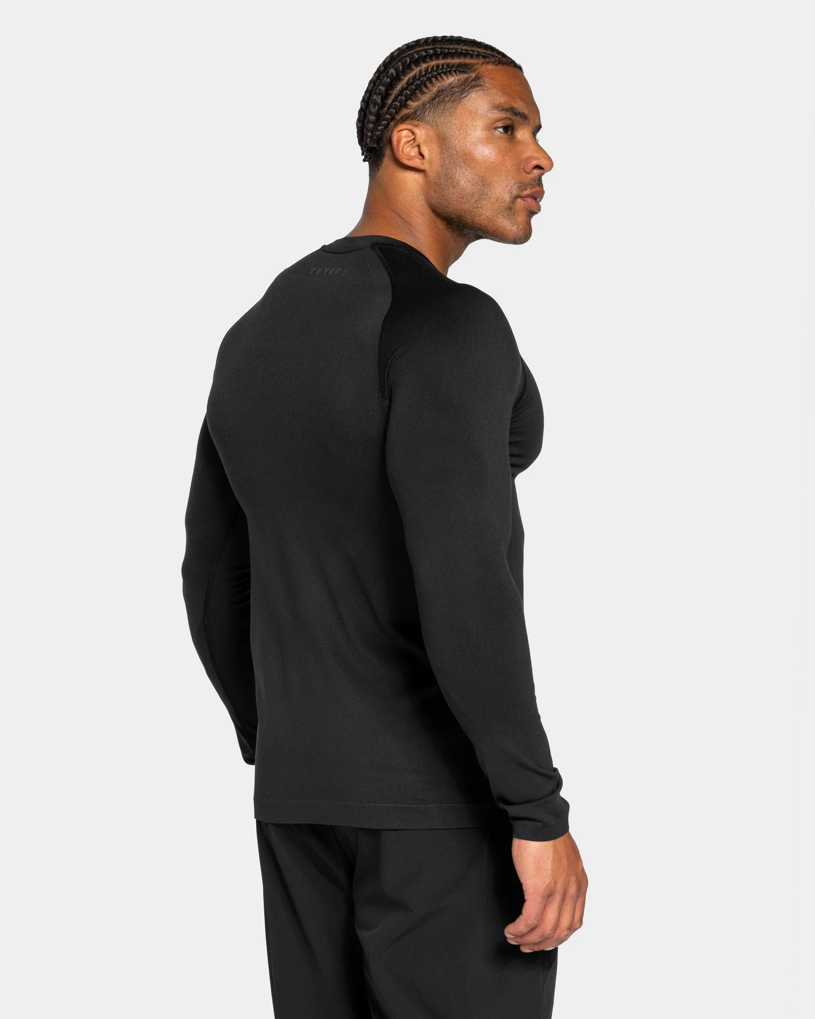 Workout Seamless Longsleeve "Schwarz - Anthrazit" - Image 2