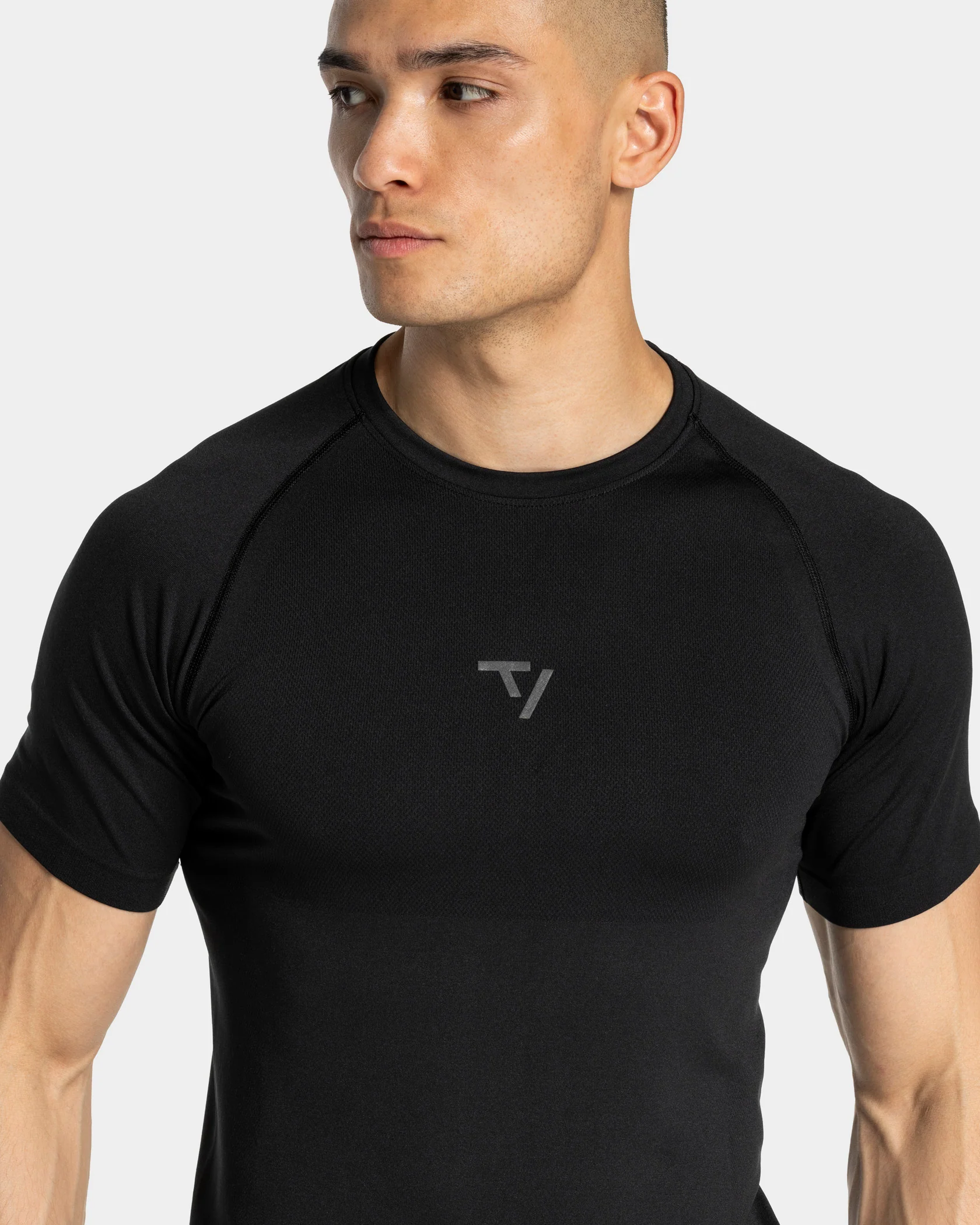 Workout Seamless T-Shirt "Schwarz - Anthrazit" - Image 4